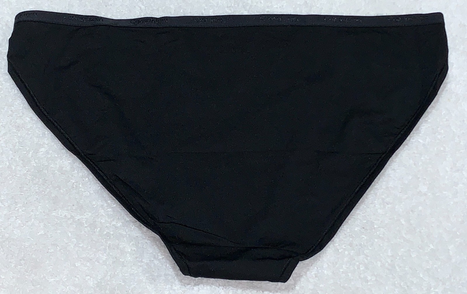 CALVIN KLEIN Ideal Stretch Micro Black String Bikini Panty Womens Sz S 5 M 6 L 7
