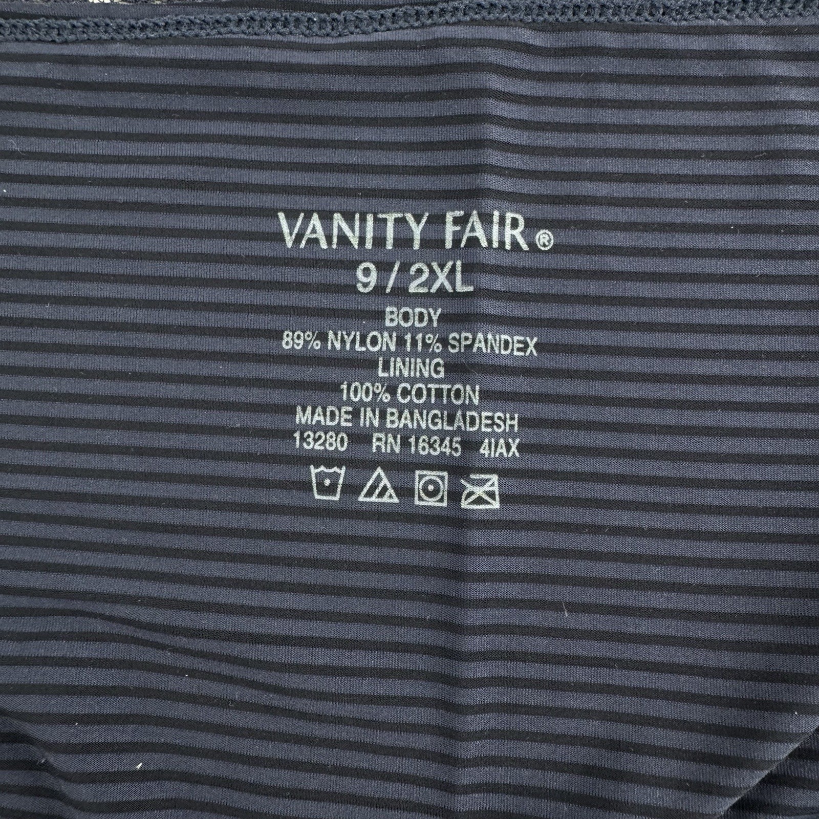 2 Pack Vanity Fair Flattering Lace Hi-Cut Brief Panties 13280 Sz 9 / 2XL NWT