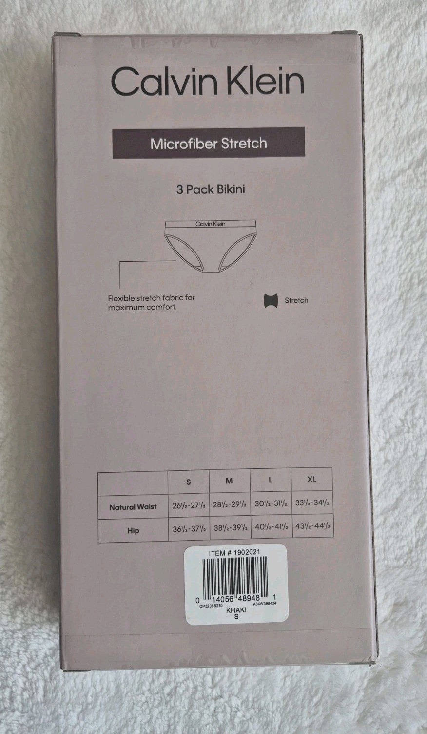 NEW Calvin Klein Women’s Bikini Underwear Microfiber Stretch 3 Pack size S
