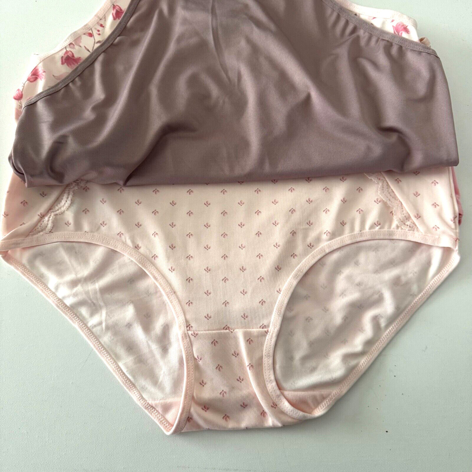 Laura Ashley Intimates Womens 5 Pack Plus Size 1X Soft Briefs Solid Floral