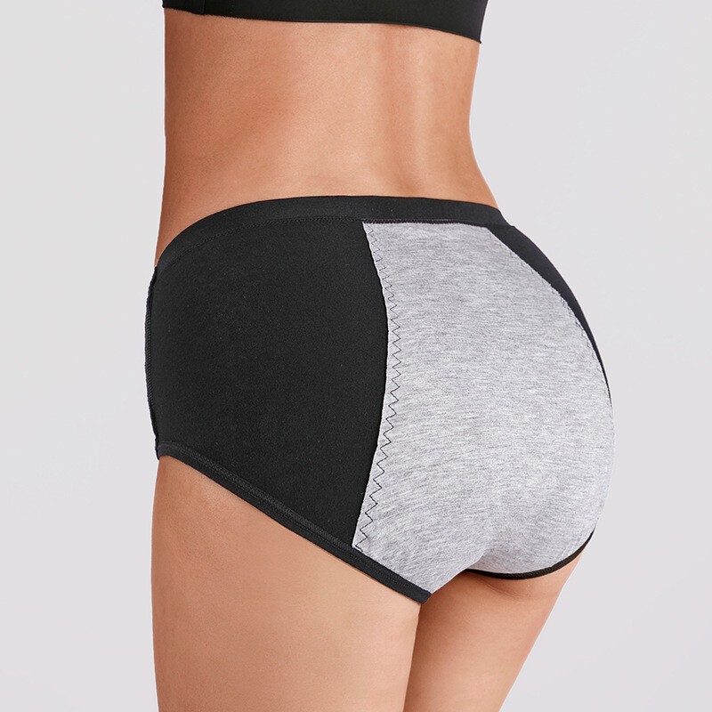 3-Pack Period Underwear Menstrual Panties Cotton Postpartum Easy Clean Brief