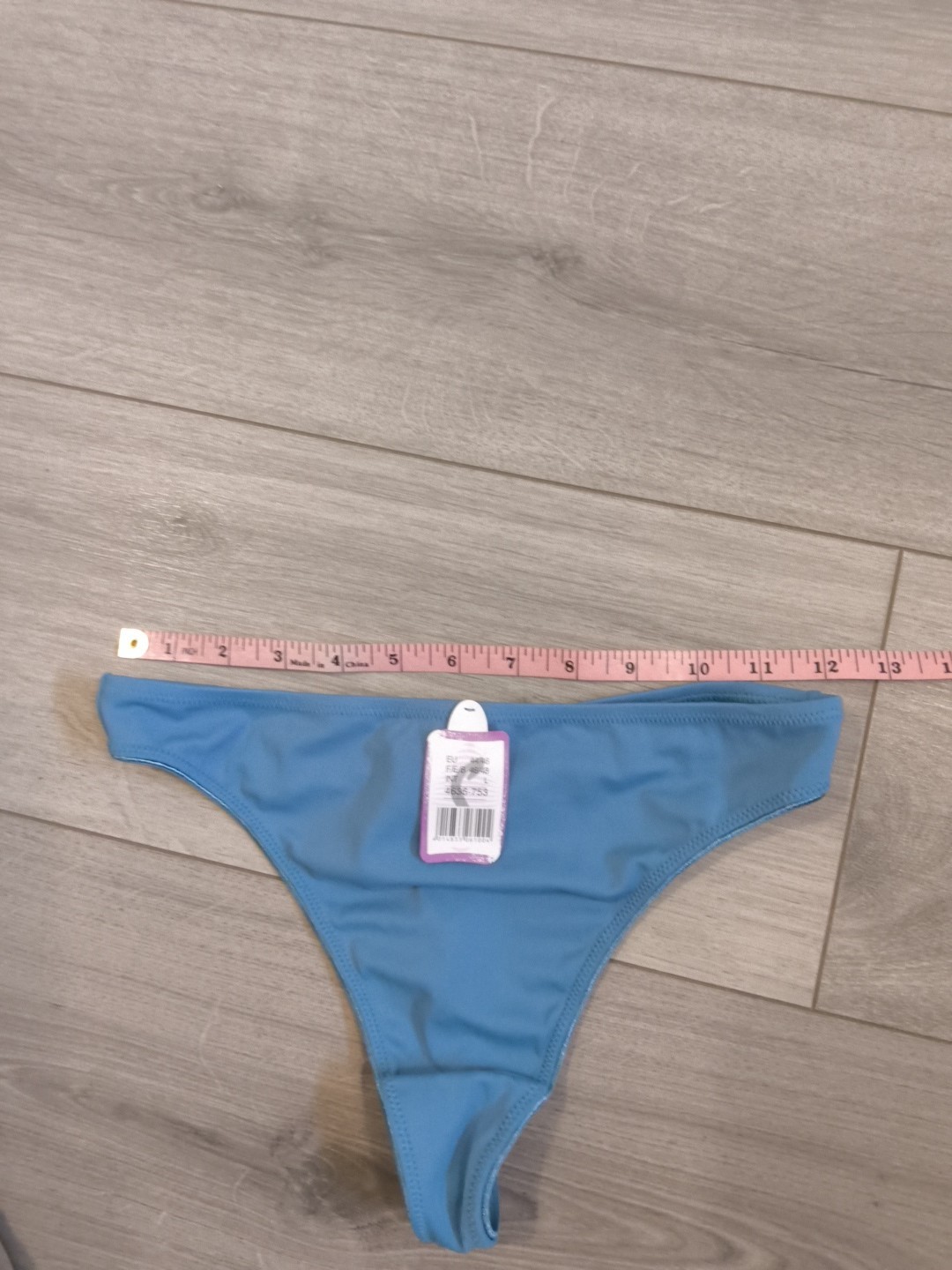 BNWT Deep Teal Blue High Cut Classic Tanga Thong Size 6-8