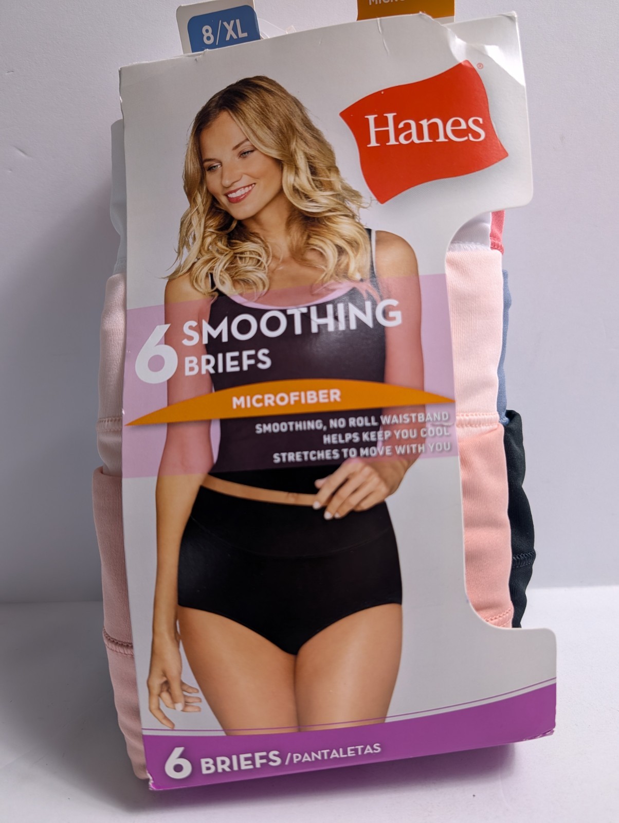 Hanes Premium Women’s Briefs 4-Pack Size 8 XL Cool Comfort Microfiber Assorted