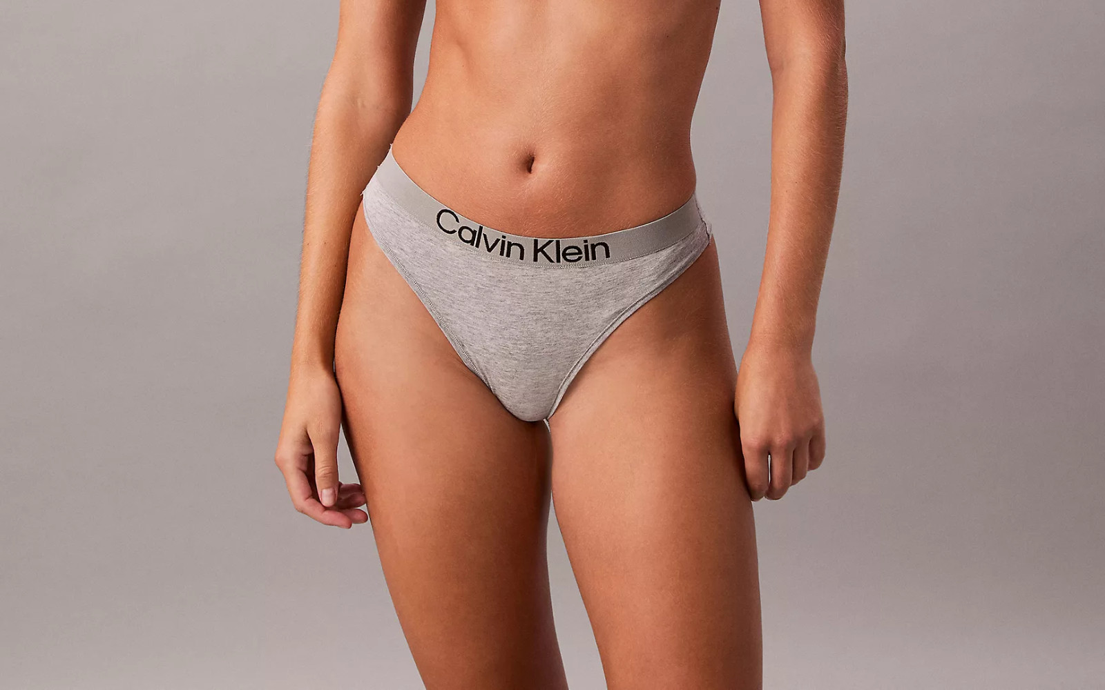 XS Calvin Klein Maximum Cotton Thong Panties Underwear Grey Heather NWT