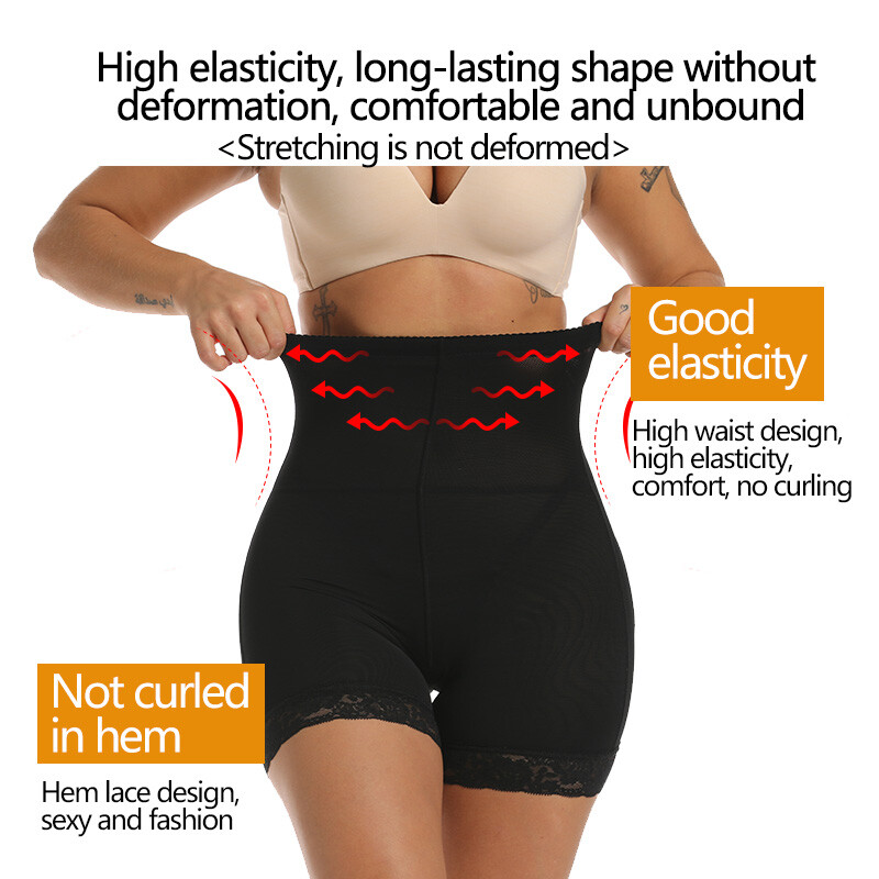 Women High Waist Padded Shapewear Tummy Control Butt Lifter Hip Enhancer Pants