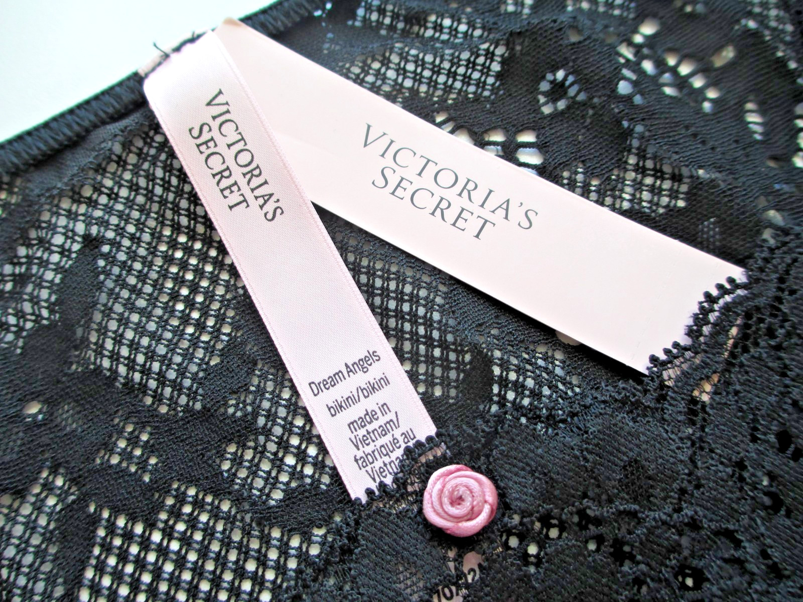 VICTORIA’S SECRET DREAM ANGELS Bikini Panty M L XL Black NWT Lace FREE SHIP 4+