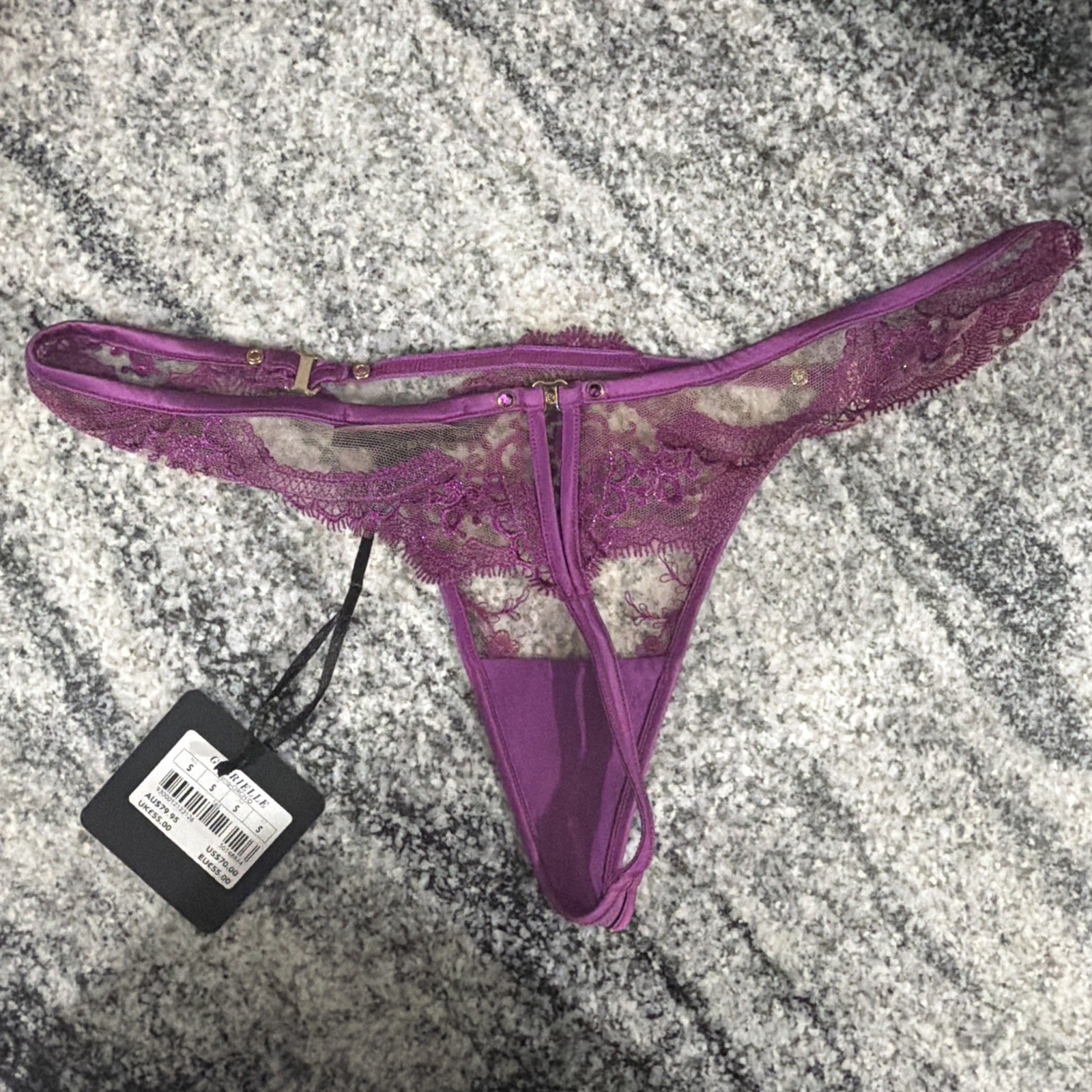 Honey Birdette Gabrielle Orchid Thong S New with Tags