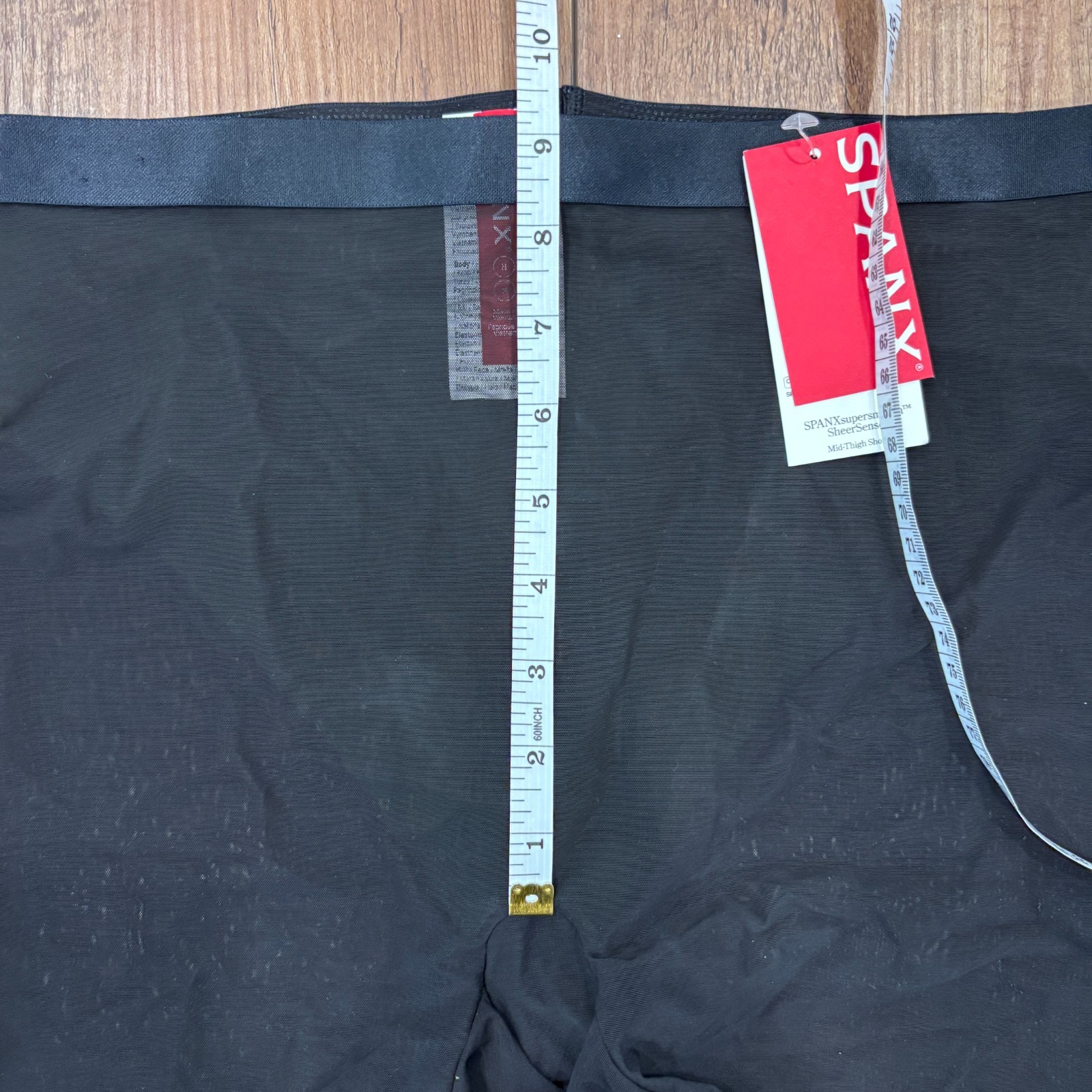 NWT Spanx Supersmooth SheerSense Mid-Thigh Short Very Black Women’s Medium M $58