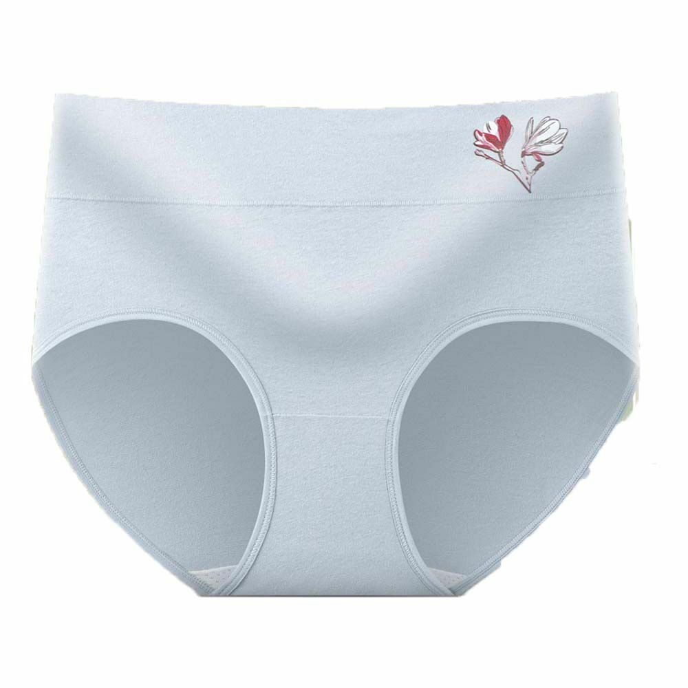 Flower Hip-lifting Solid Color Shaping Briefs Cotton Women Panties Underwear