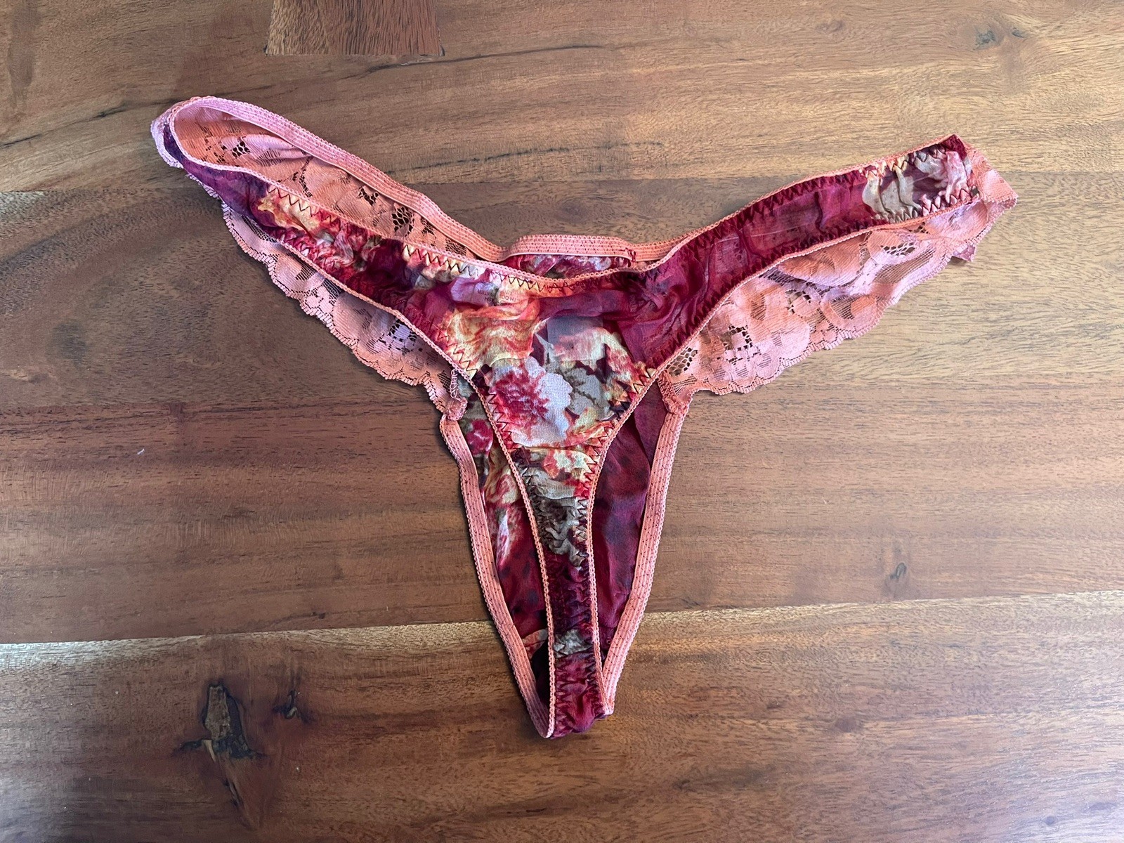 Vintage Silk Thong Mary Green 100% Silk Deadstock Sexy Lingerie 2000s Y2K