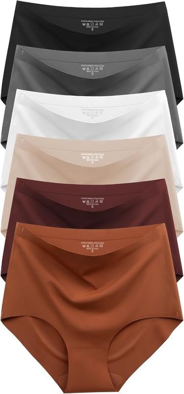 Womens Underwear Seamless High Waisted Briefs Silky Stretch No Show Breathable