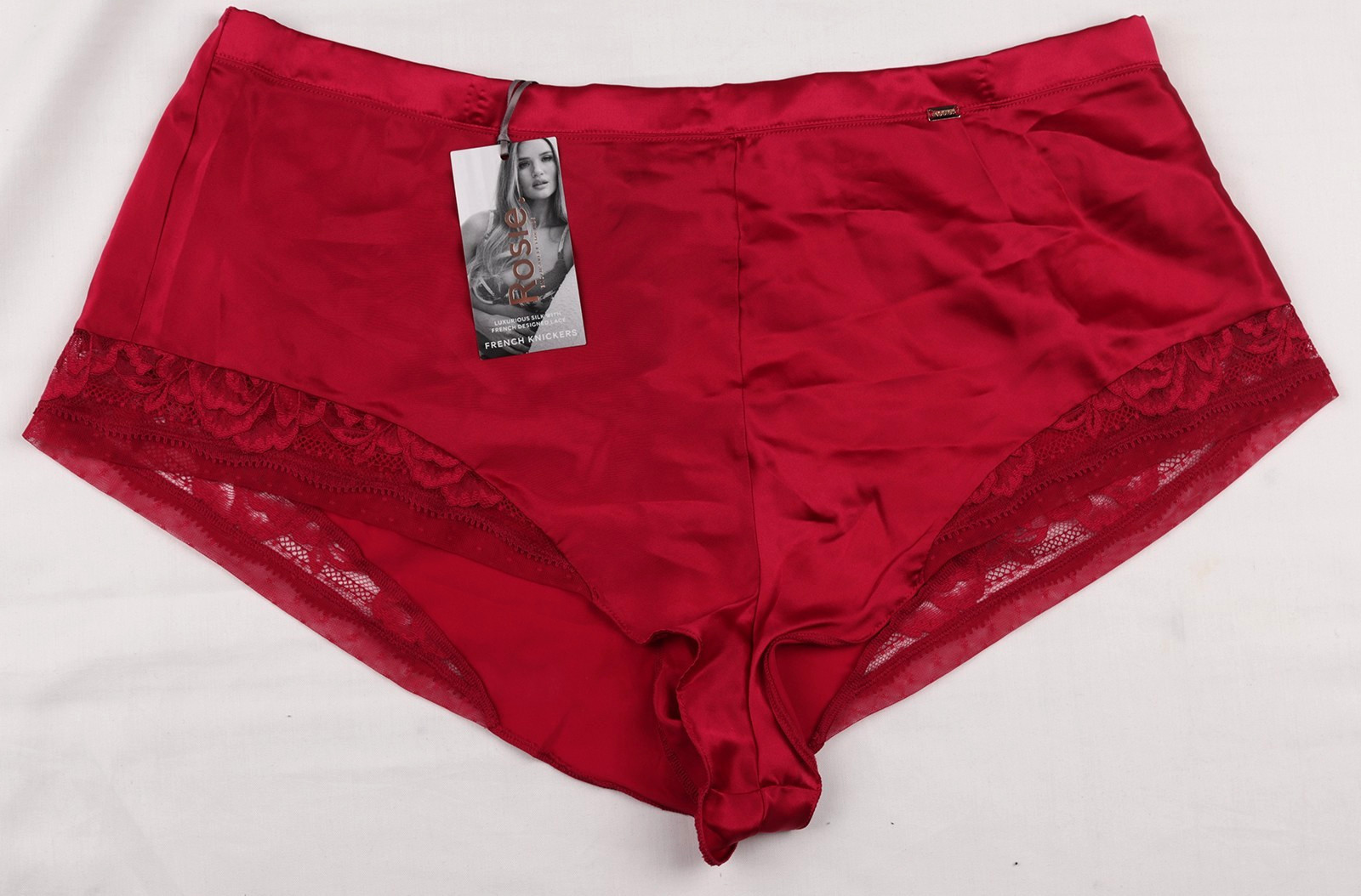 M&S Rosie Silk French Knickers Red Womens Size 22 zz