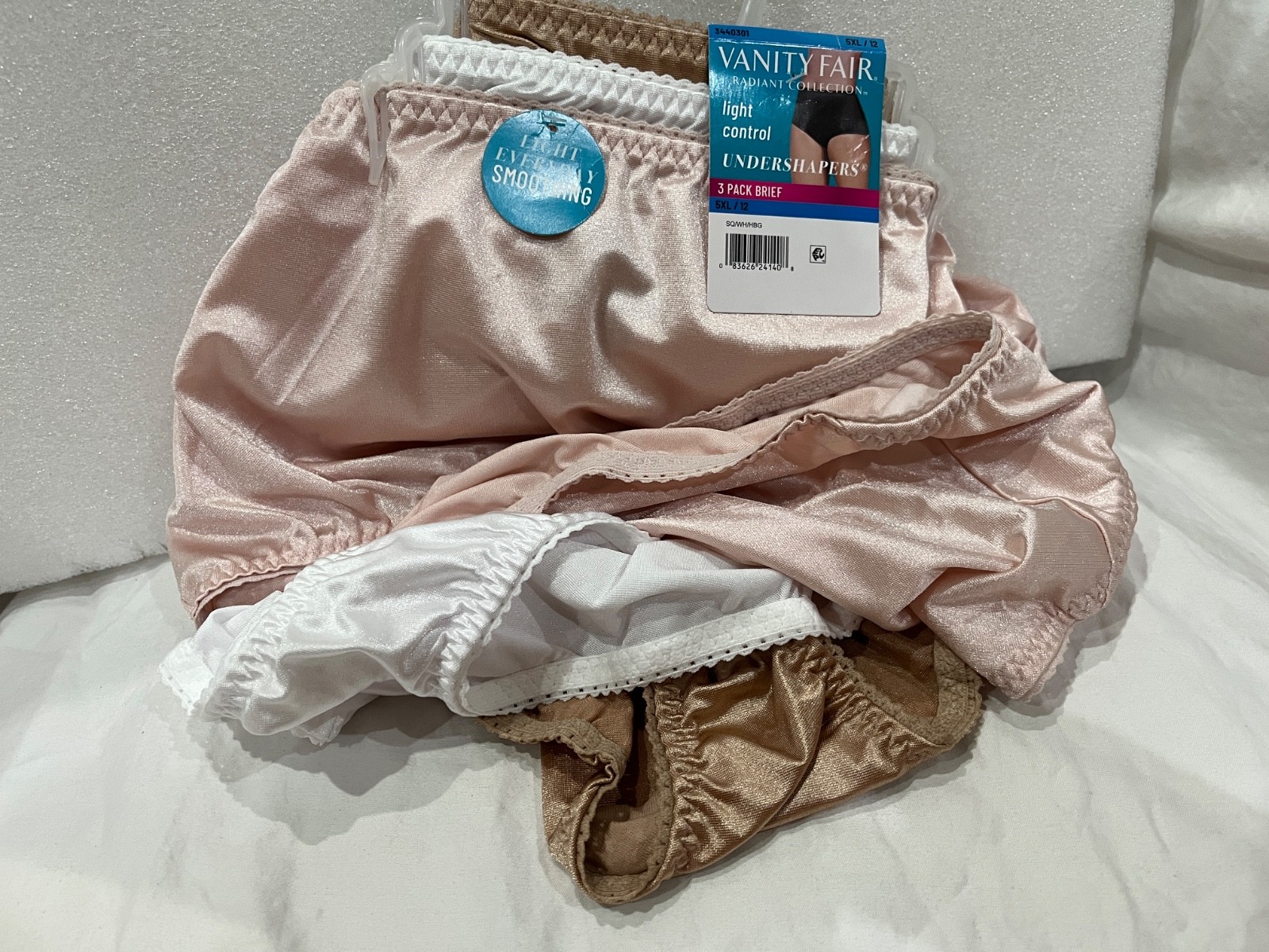 New Vanity Fair Radiant Undershapers Light Control Brief 3 Pk Women S,4XL,5XL