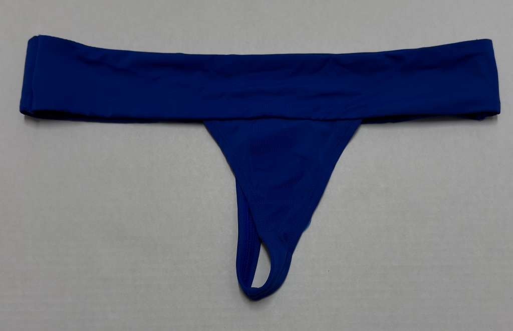 Rae Dunn Womens Dark Blue Thong Underwear Size M Nylon Spandex