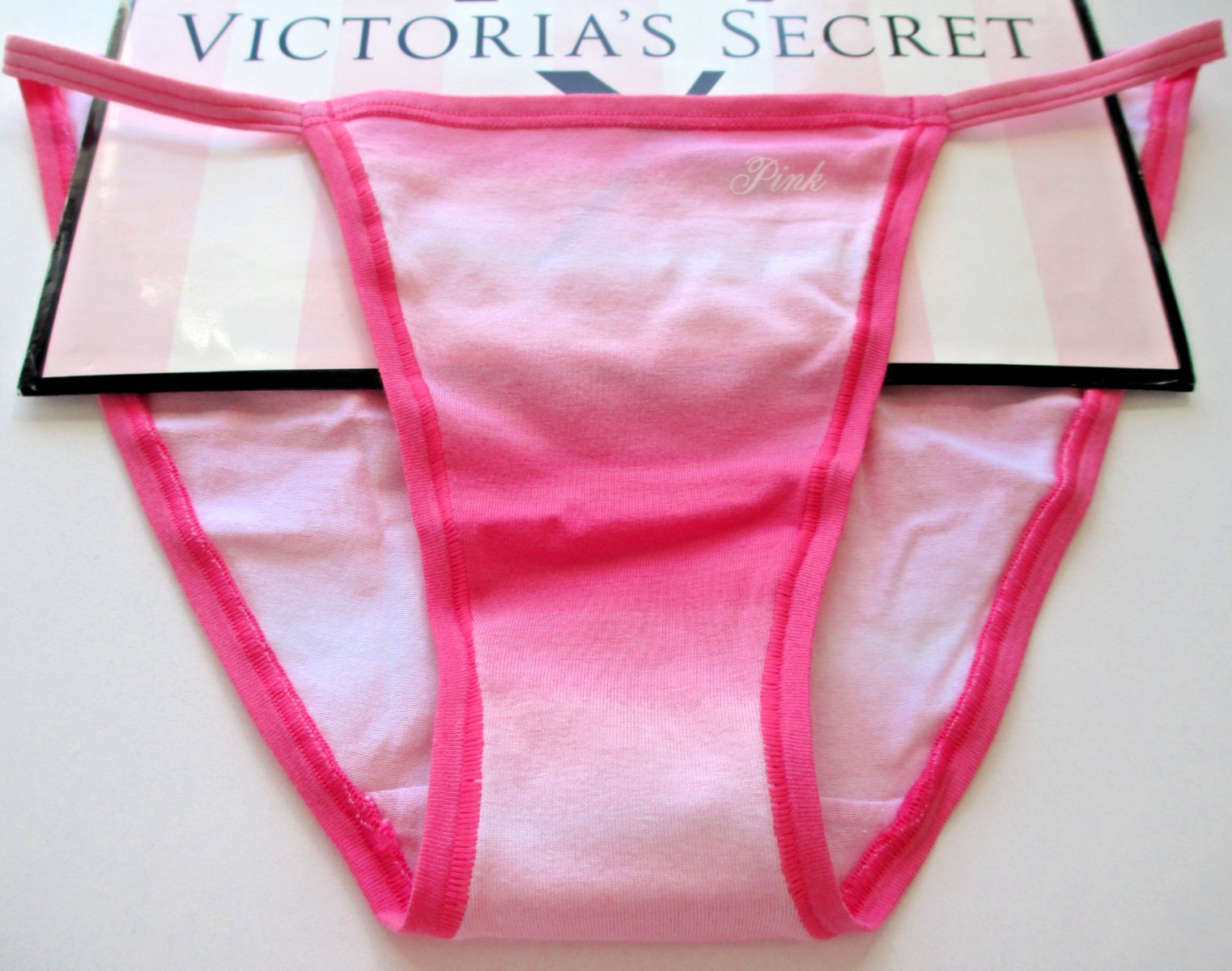 VICTORIA’S SECRET PINK Cotton String Bikini Panty S M L XL Pink NWT Ombre VS