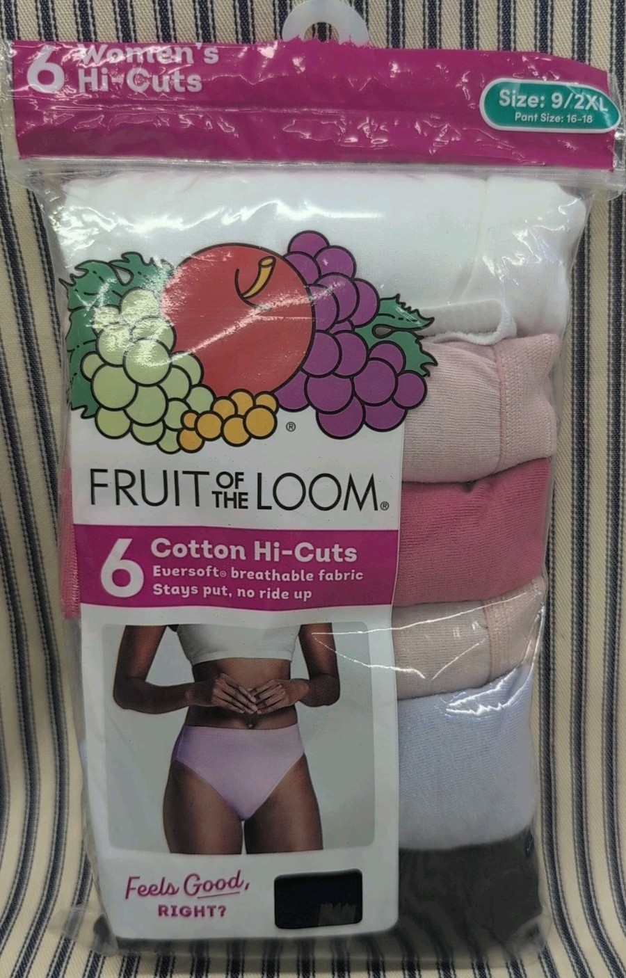 New Hanes Women’s Cotton Hi-Cut 6PK Size 9/2XL