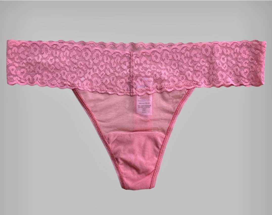 George 3 Pack Multi Print Leopard Lace Mesh Thong UK 12