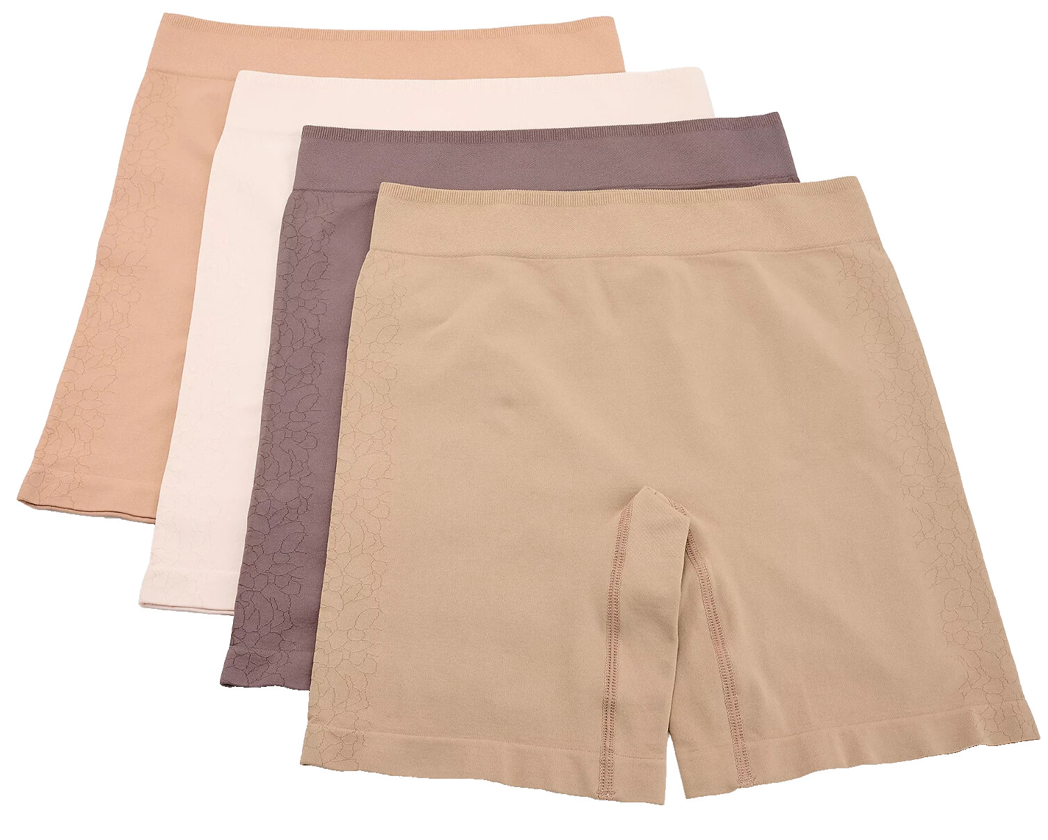 Breezies~Set of 4~Cooling Comfort Seamless Long Leg Briefs~1X~Tonal~A678608