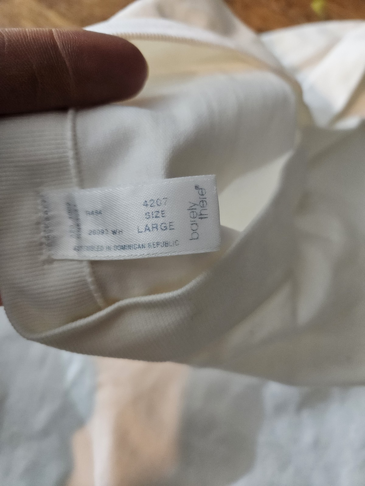 Barely There High-Waisted White Panties Size Large 4207 Nylon Spandex