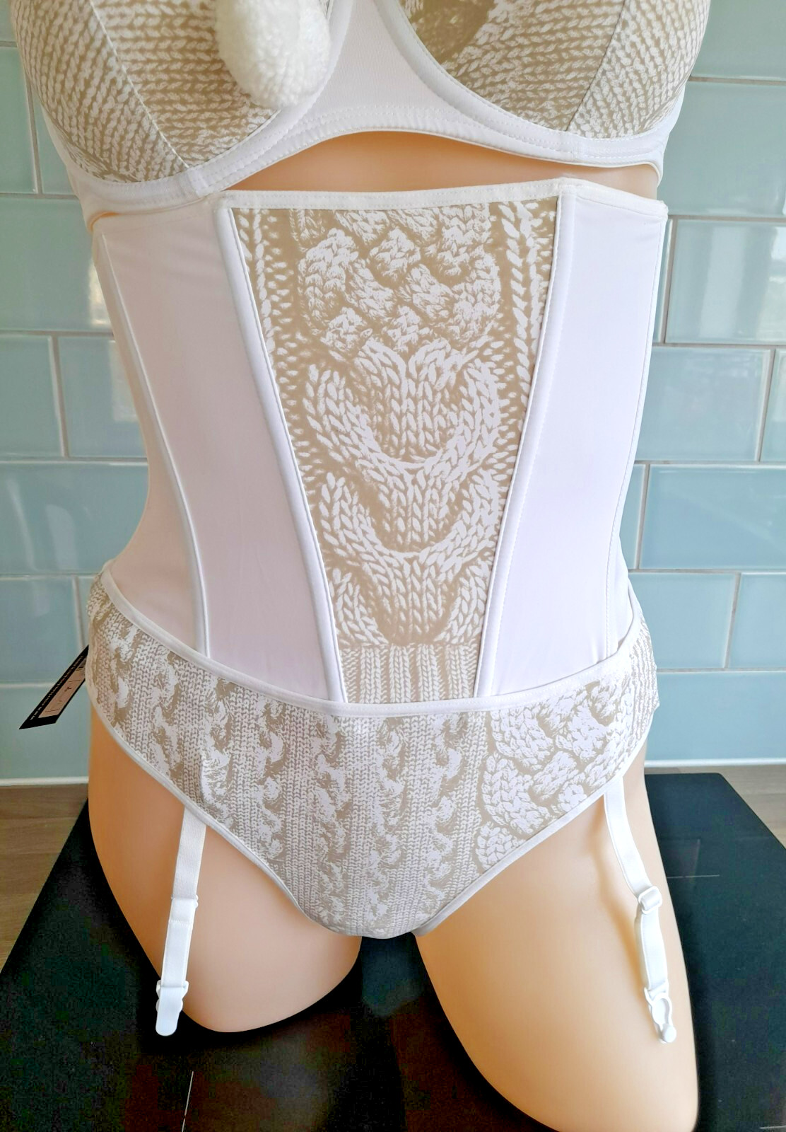 Marlies Dekkers Undressed WHITE Wool Patterned Thongboy 12203 S