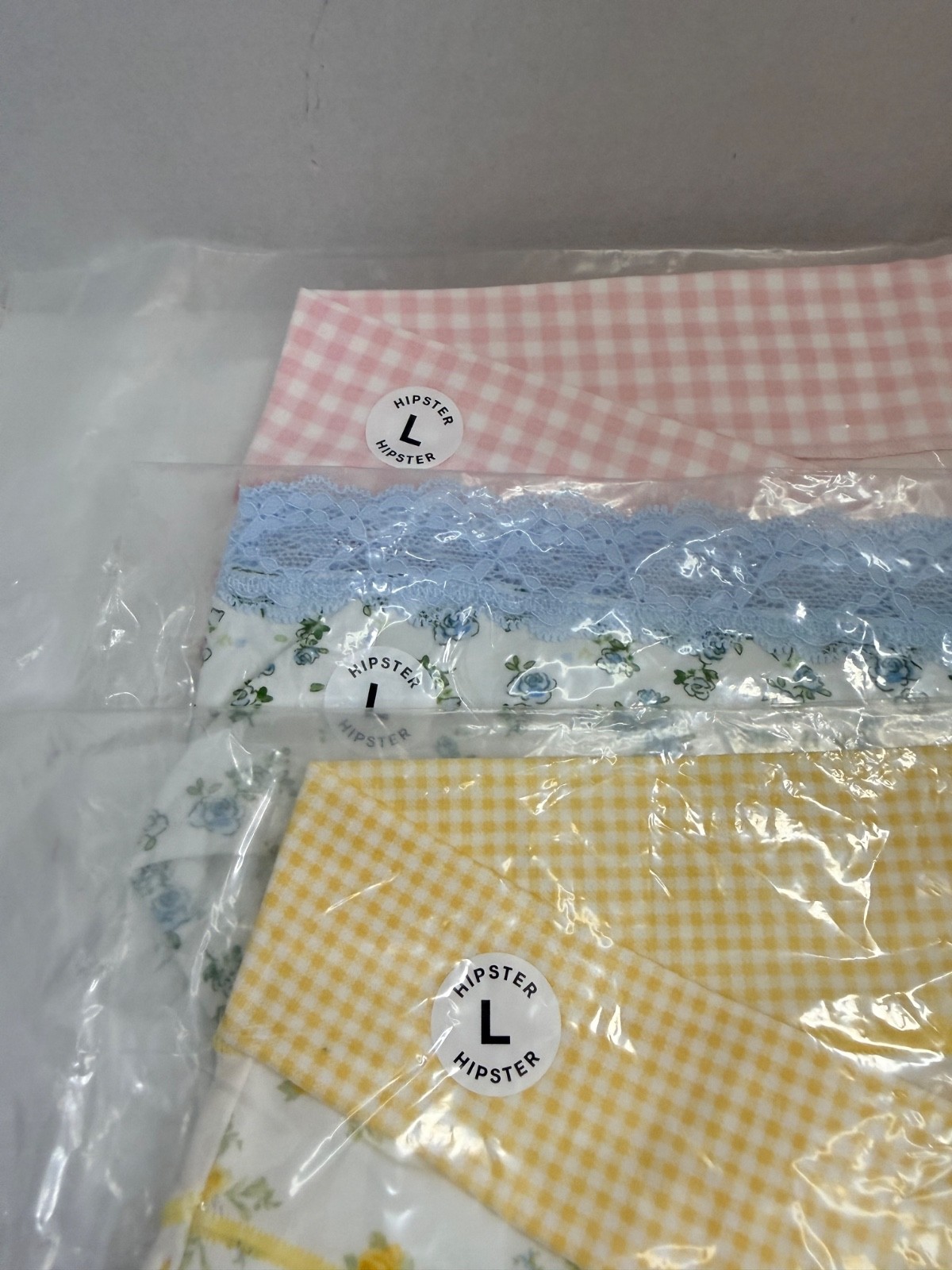 Aeropostale Cotton Hipster Underwear Pack Womens Large L Floral Gingham 3 Pairs