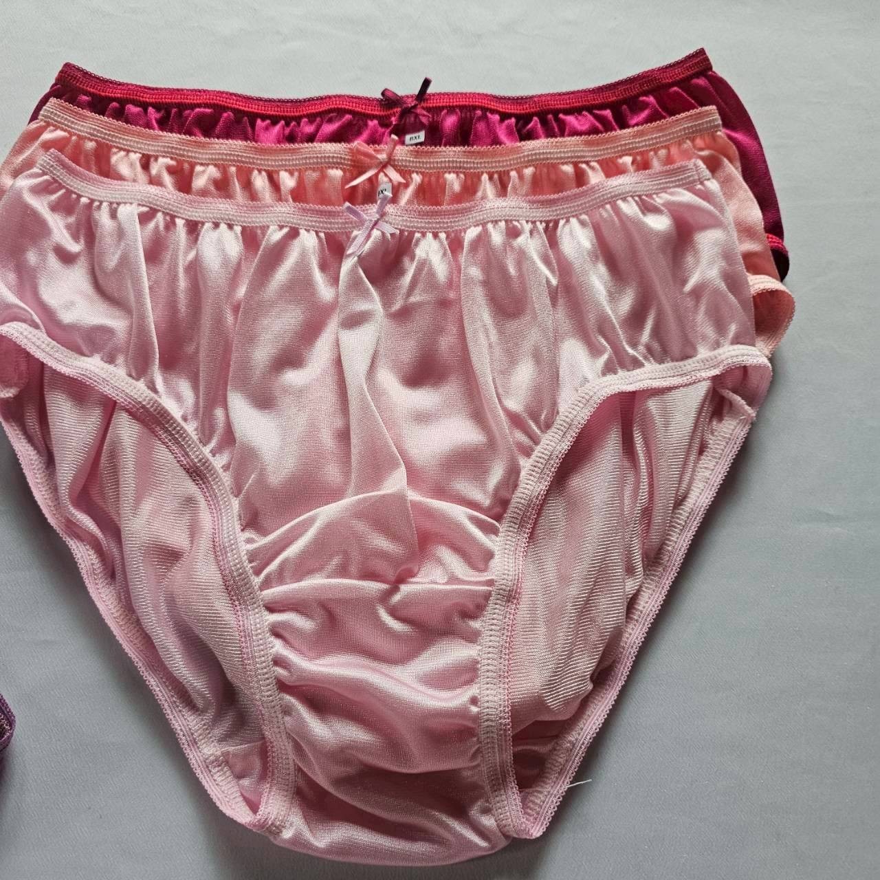 6 Bikini Women Comfort Premium Nylon Silky Soft Smooth Briefs Hip38″-42″ Size XL