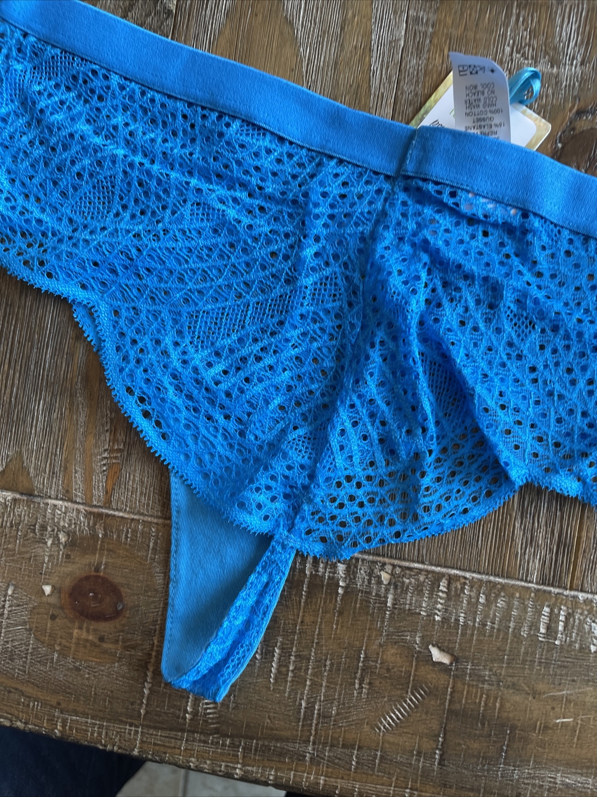 Clo Intimo Repreve Lace Thong 2 pack NEW Blue Size Medium NEW