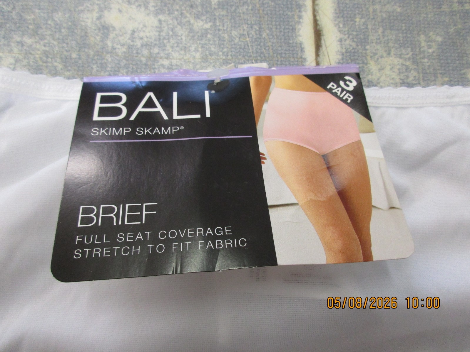 BALI Skimp Skamp White Full Seat Coverage Panty Brief Size 2XL