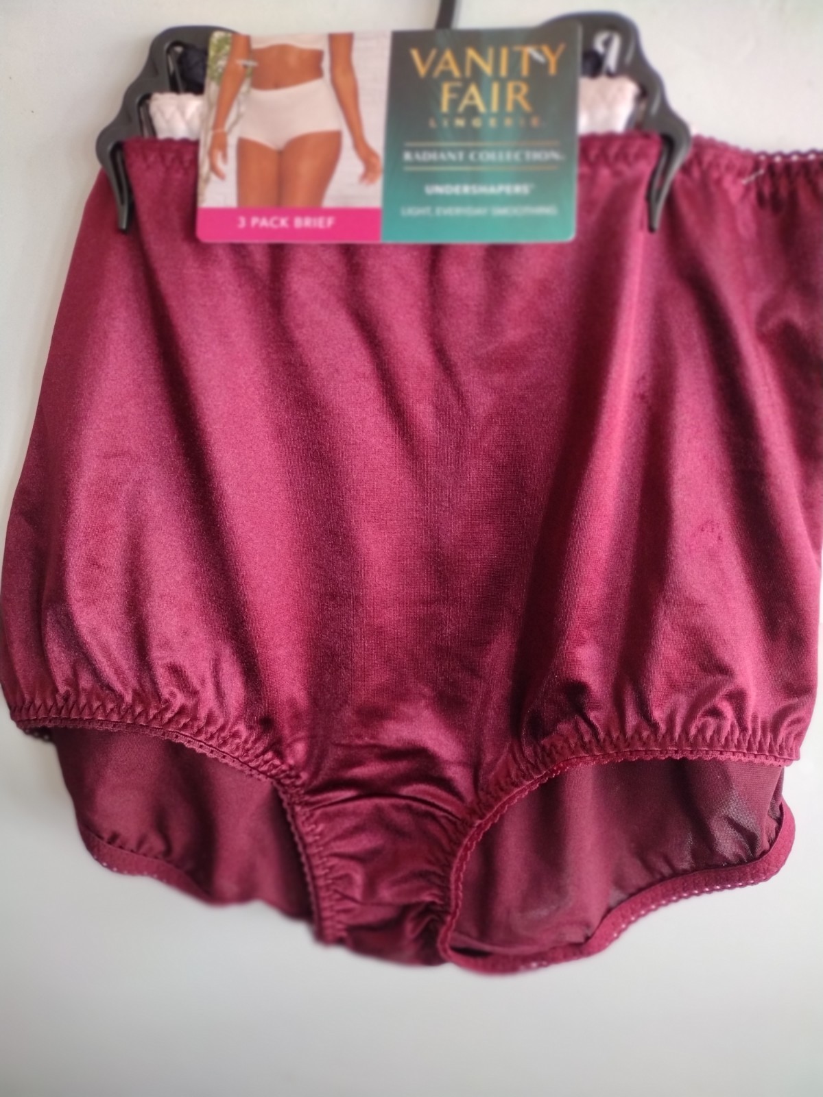 3-Pack VANITY FAIR Radiant Women’s XL/8 Undershapers Satin Briefs Light Control