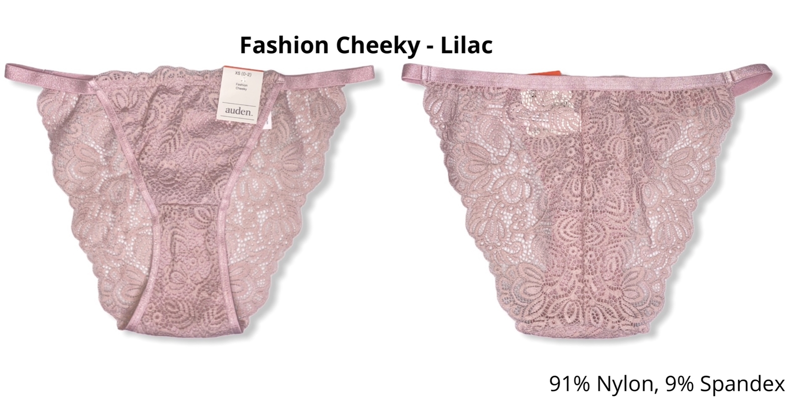 Women’s 5pk Assorted Styles & Colors Underwear – Auden – Size XS (0-2) – 390
