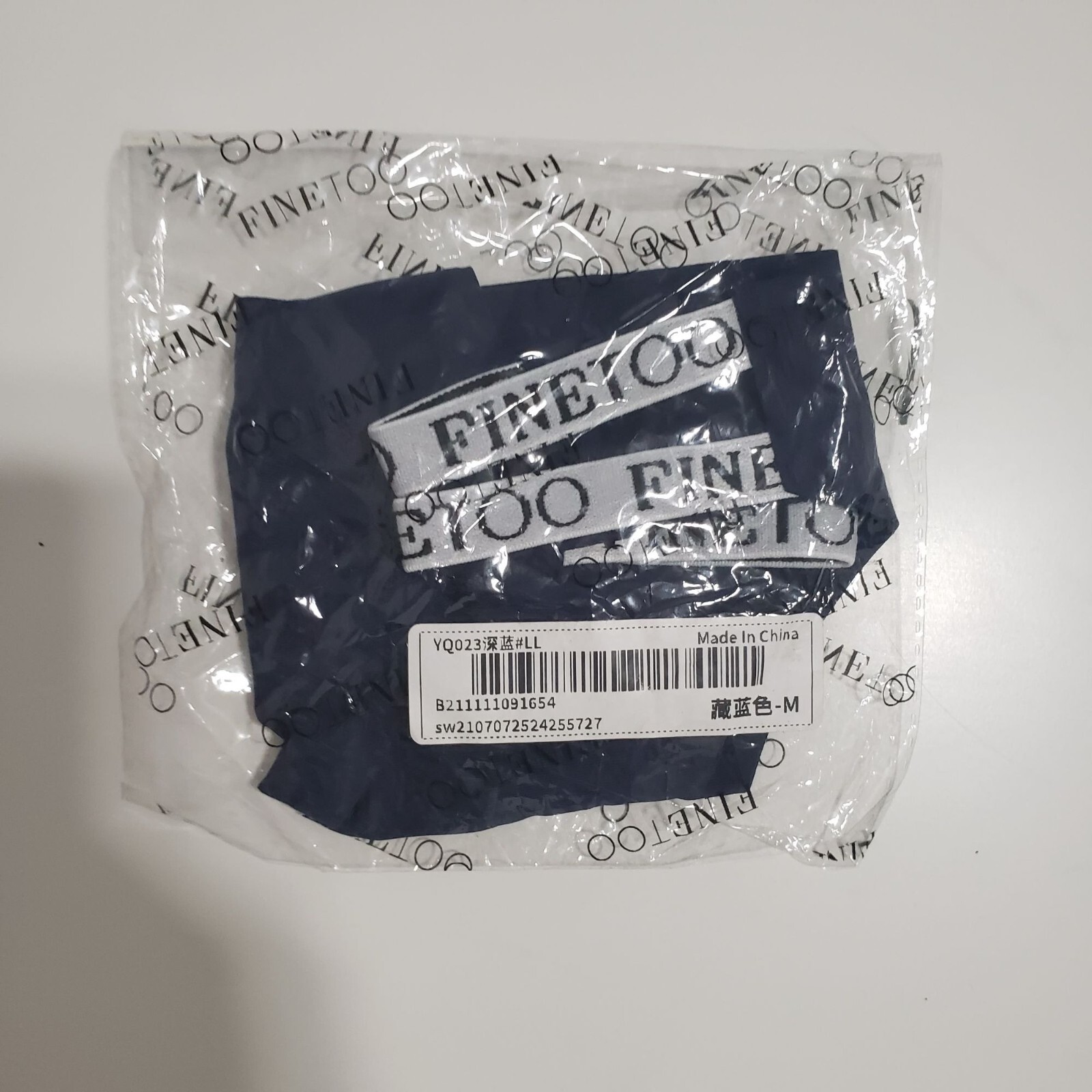 New FINETOO Letter Tape Panty in Navy Blue – Size Medium