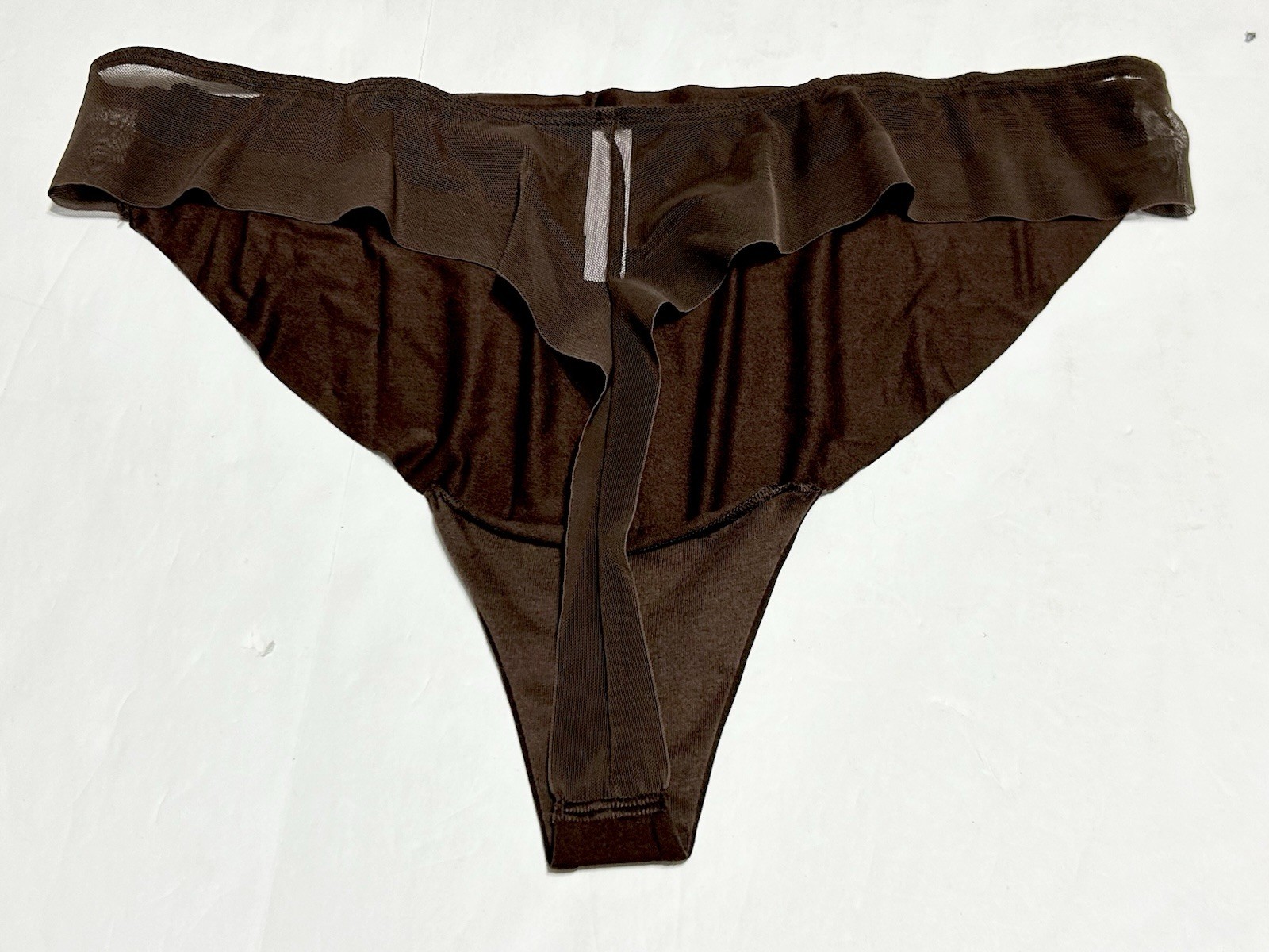 Joyspun Bonded Micro Mesh Thong Underwear Panties 2 Pack NWT Cilantro Espresso