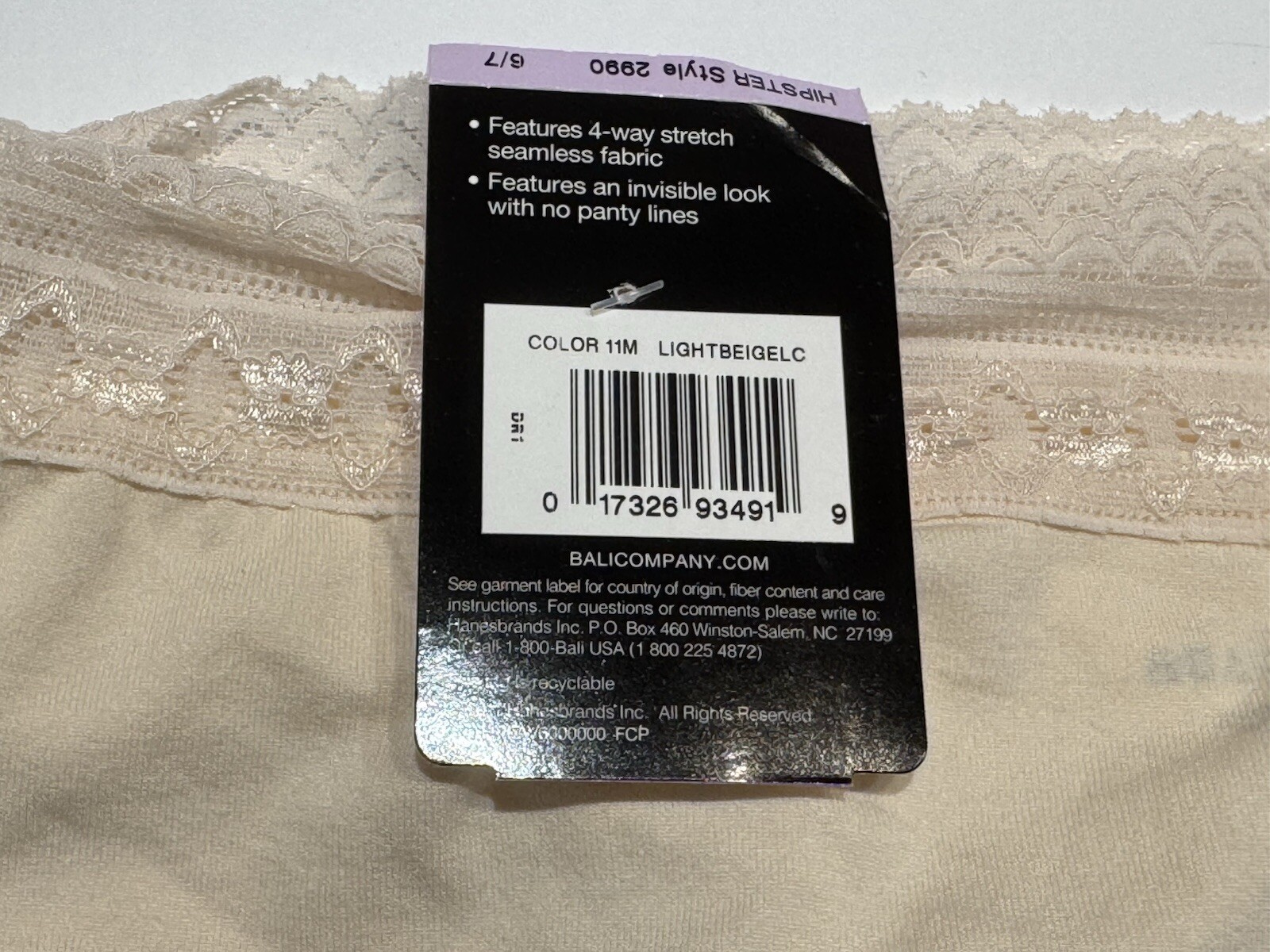 NWT Bali Comfort Revolution Hipster Panties 2990 Size 6/7 3 Pairs