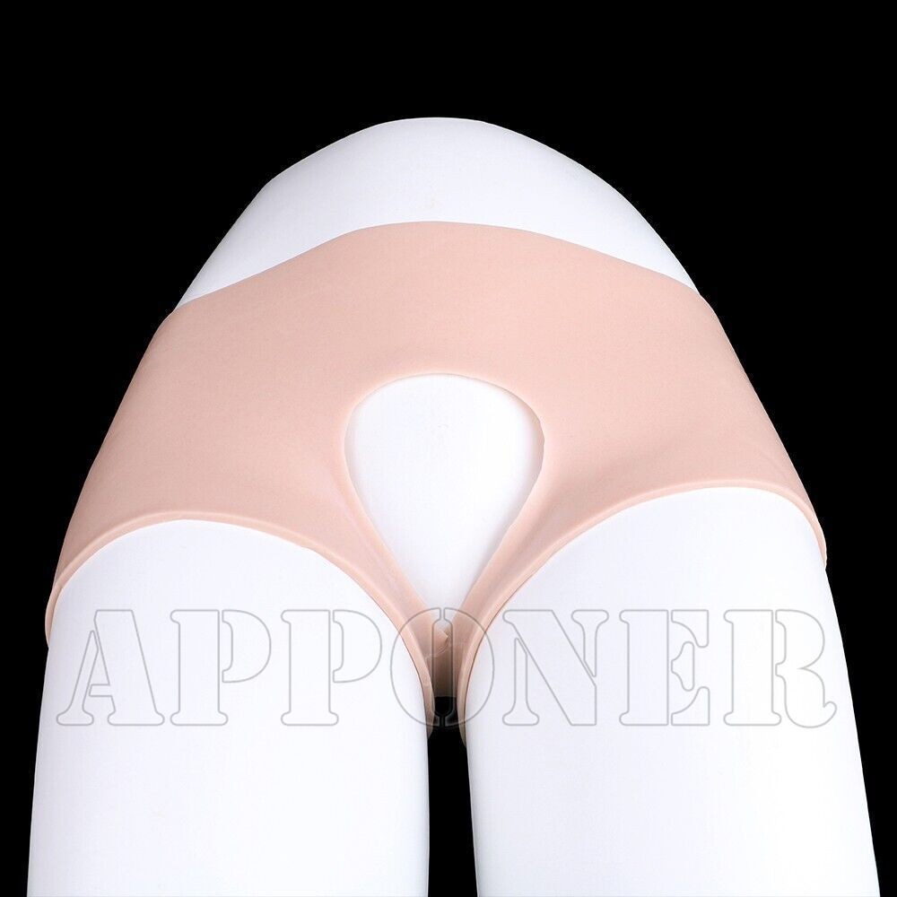 Unisex Open Crotch Silicone Hip Pants Buttocks Panty Underwear For Crossdresser