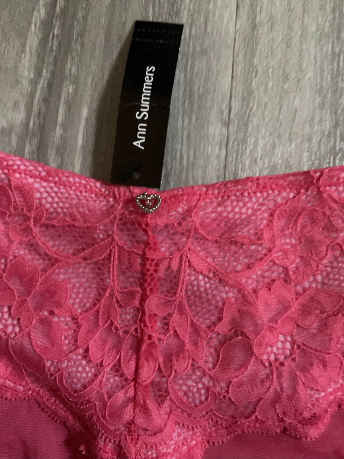 Ann Summers Sexy Lace Planet Thong Size 10 – New With Tags – Dark Pink