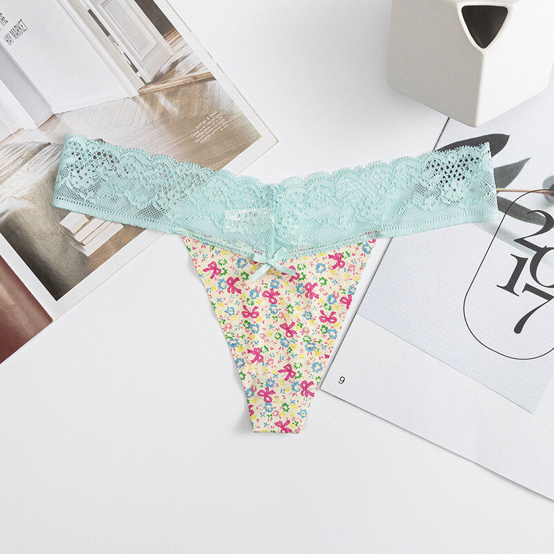 5PCS/LOT Sexy Womens G string Thong Panties Brief Lace Underwear Bikini Lingerie