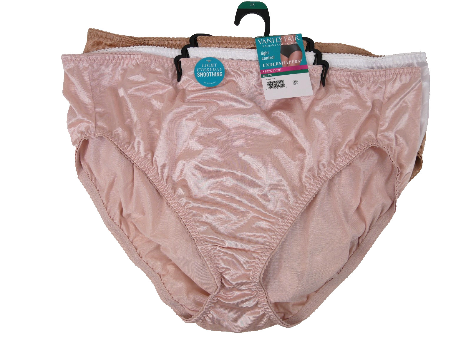 Vanity Fair 3 Pack Hi-Cut Light Control Undershapers Panties NEW 5X/12
