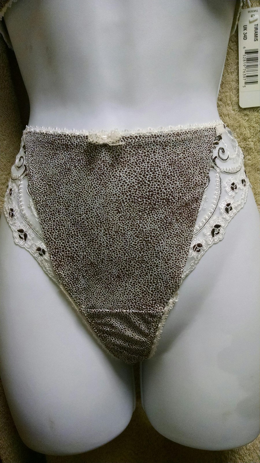 Fauve by Fantasie 0137 Natalia Thong UK Sz Smll/ US Sz Smll or 6 Tiramist NWOT
