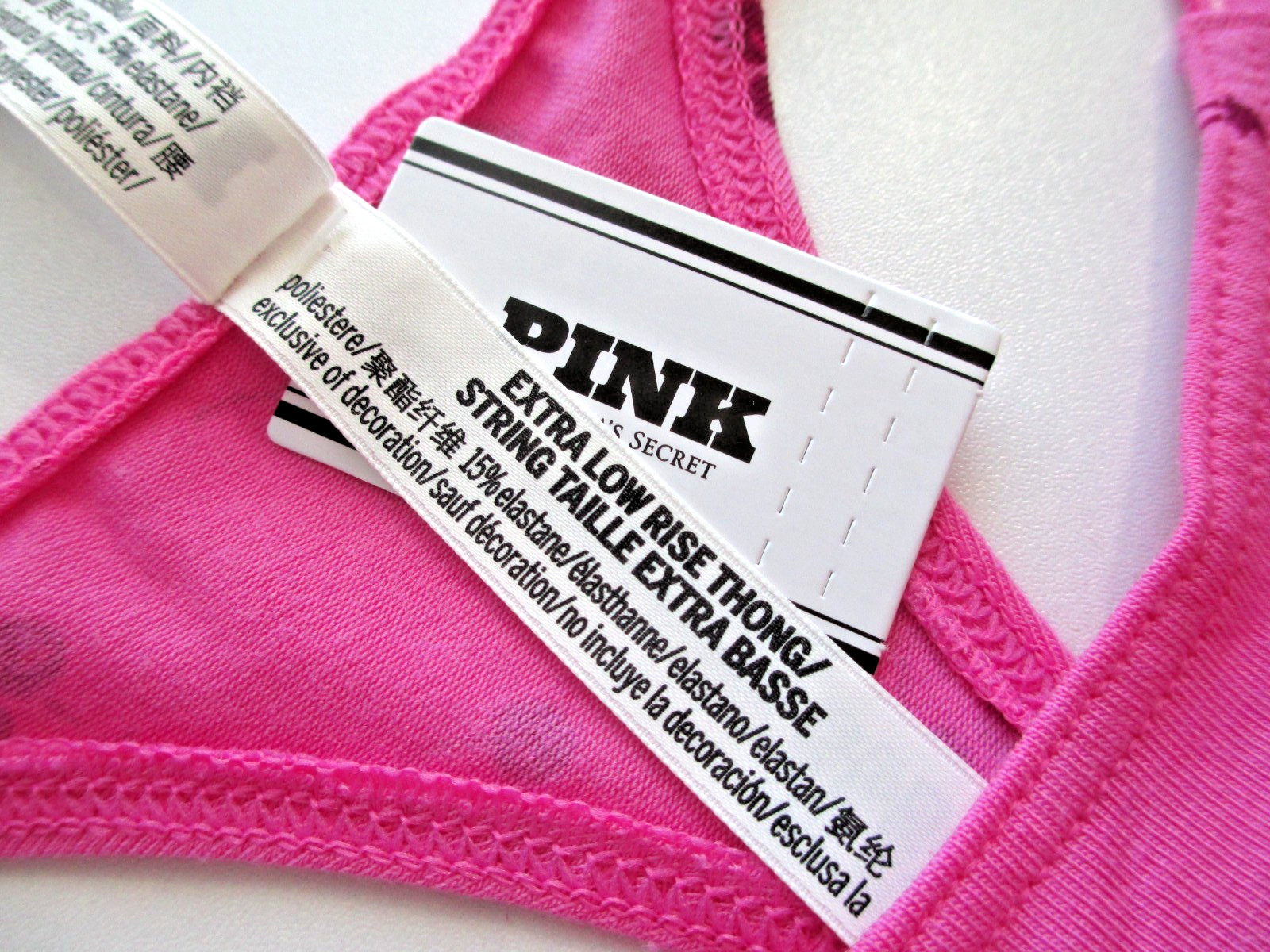 VICTORIA’S SECRET PINK Cotton Micro Thong Panty S M L Cherries NWT FREE SHIP 4+
