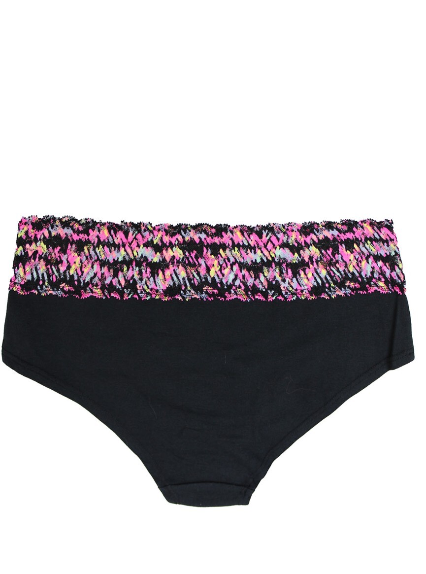 Ex catalogue Knickers Size 10, Black With Colourful Lace Trim