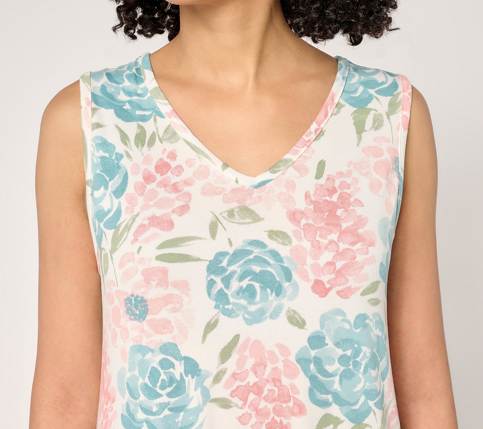 Berkshire Homewear Silky Smooth Chemise & Robe Set-Pink/Teal-Large-NEW-A677431