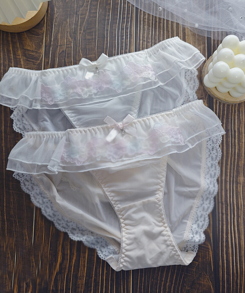 Japanese Lolita Girls Lace Panties Sweet Briefs Bow Princess Cute School Knicker