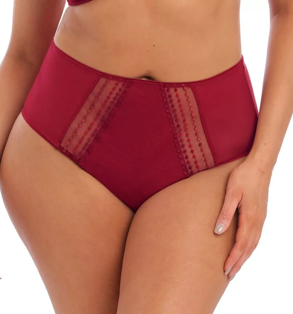 Elomi Matilda Brief Crimson Red Size 4XL 22 24 Full Knickers Underwear 8906 New