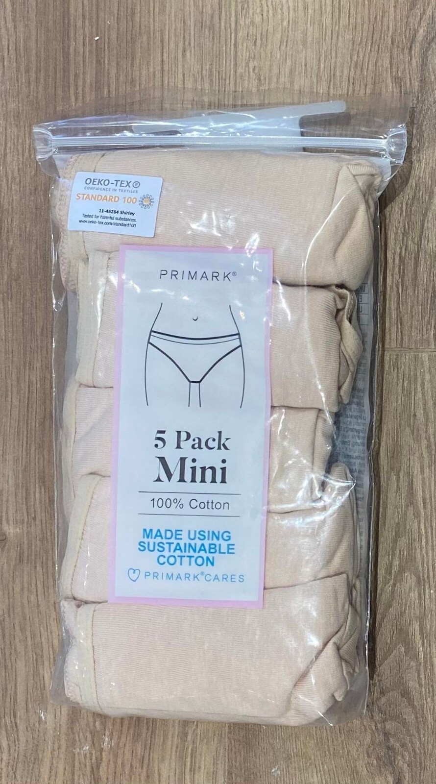 Primark 5 Pack Ladies Women Everyday Mini Briefs Knickers Underwear Cotton XS-XL