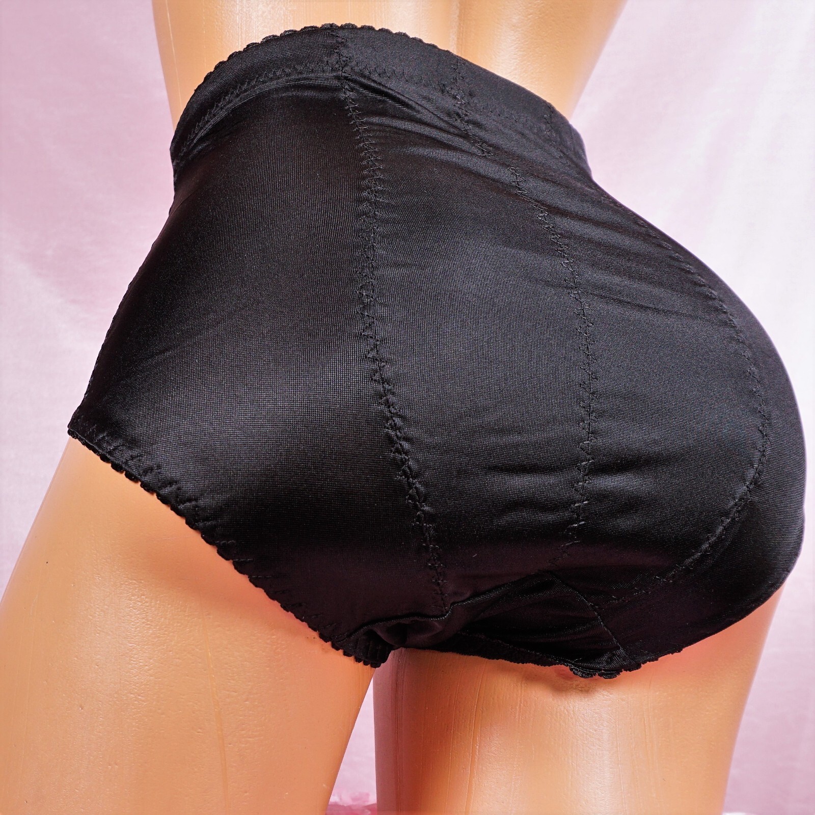 VTG Girdle High Cut Briefs Dynashape stretch Satin slimming Panties S M 3 colors
