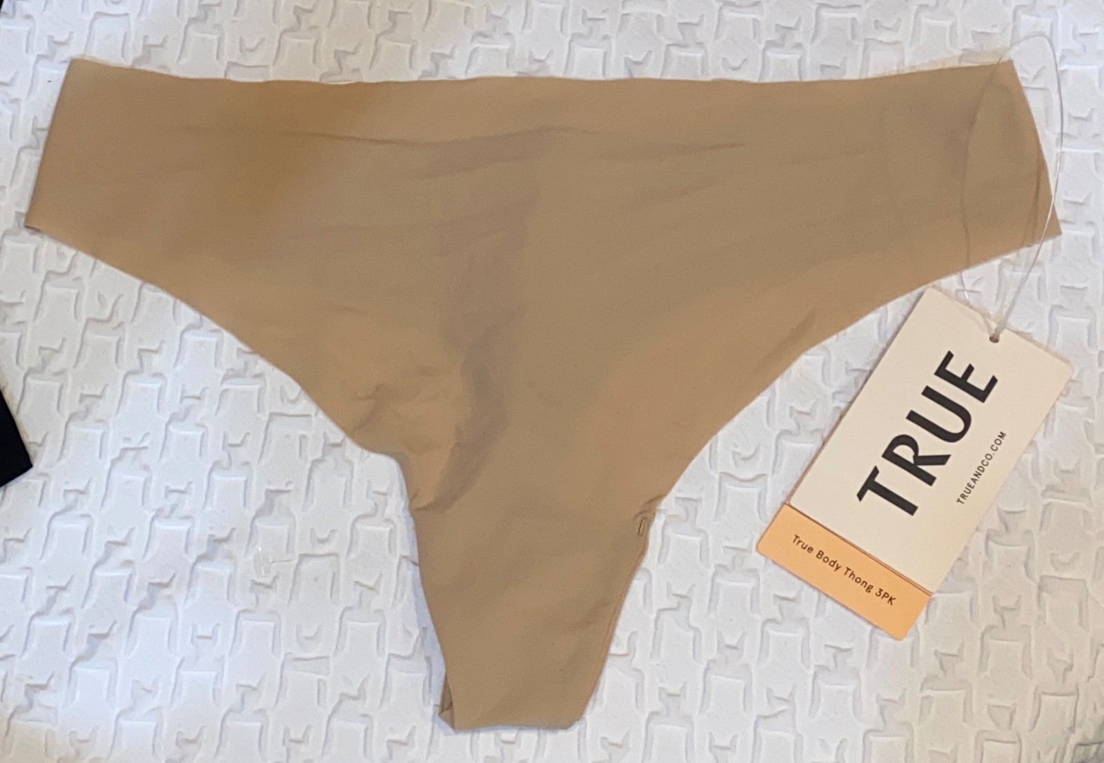 TRUE AND CO Body 3 Pack Nude Black Thong Panty Underwear Womens Sz XL fits 16-18