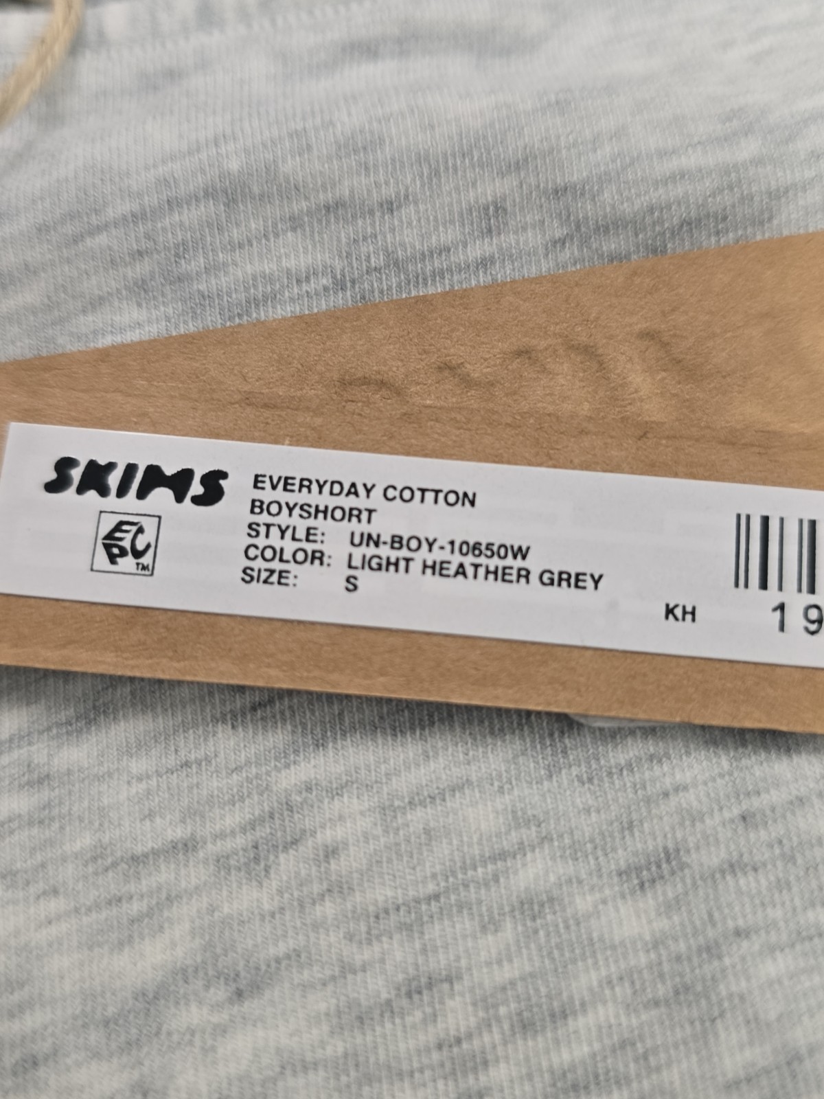 Skims Small Light Heather Gray Cotton Jersey BoyShorts NWT $22