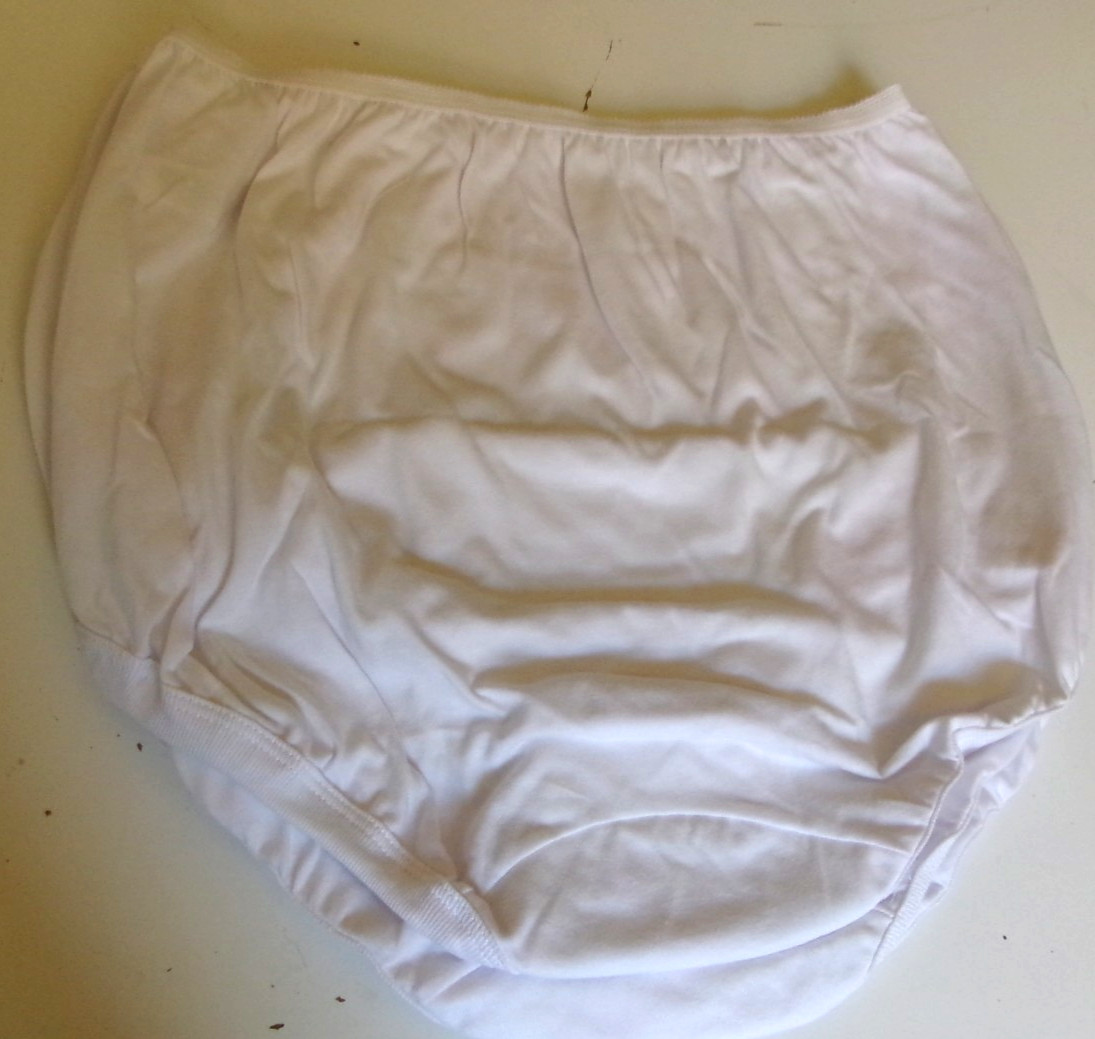 3 Dixie Belle Banded Leg Cotton full brief panty Size 15 Style 411 White