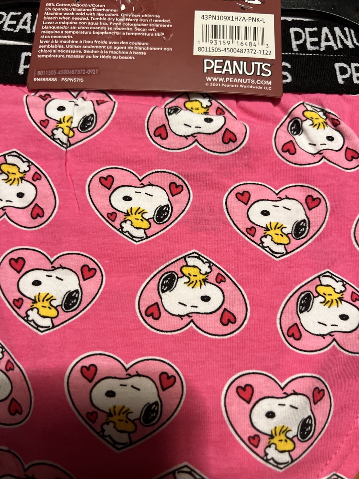 PEANUTS💕 Snoopy 3 Pack Hipster Panties SIZE Large ❤️