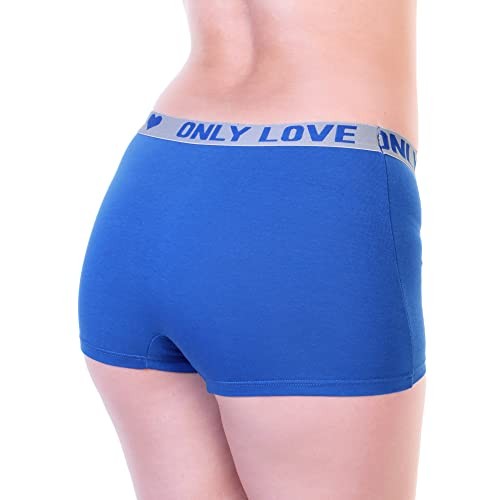 G6514ASST12UM Angelina Women Boy Shorts Panties Only Love 6 Pack Multi M